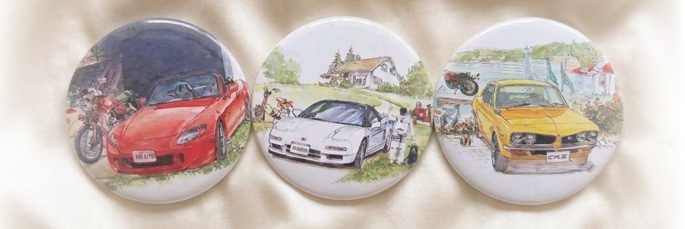 Hondaオリジナル缶バッチアソート（3個セット）の写真